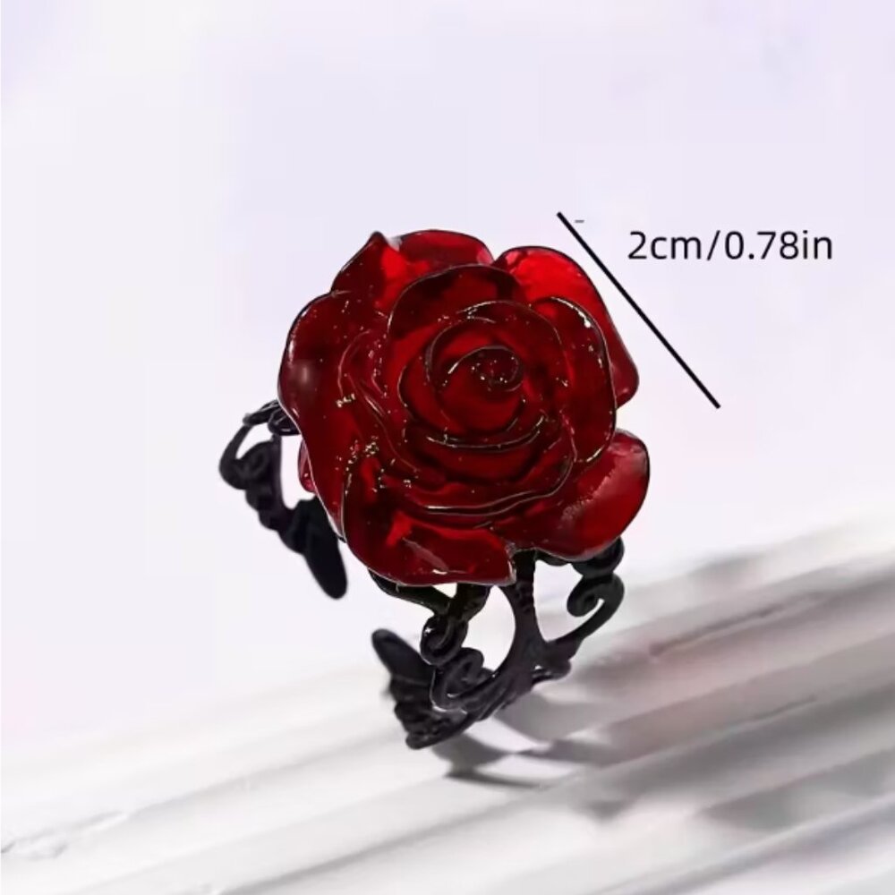 π50% OFF/3+...Adjustable Red Rose Ring - Picture 6 of 6